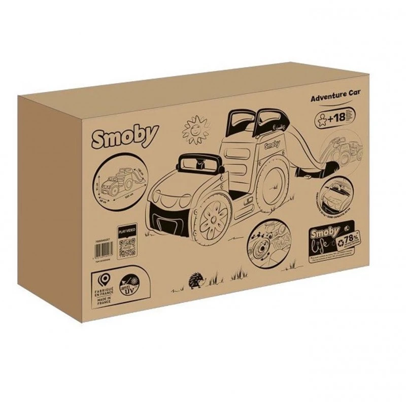 Детски кът за игра Smoby, Adventure car, 233 х 68 х 91 cm.